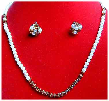 Perlenkette red crystal