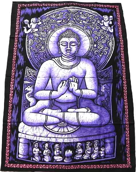 Batiktuch mit Buddhamotiv
