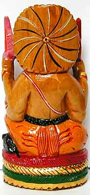 Ganesh, handgeschnitzt und bemalt, Holz