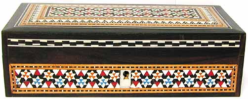 Schmuckkstchen Rosenholz mit Mosaikeinlage