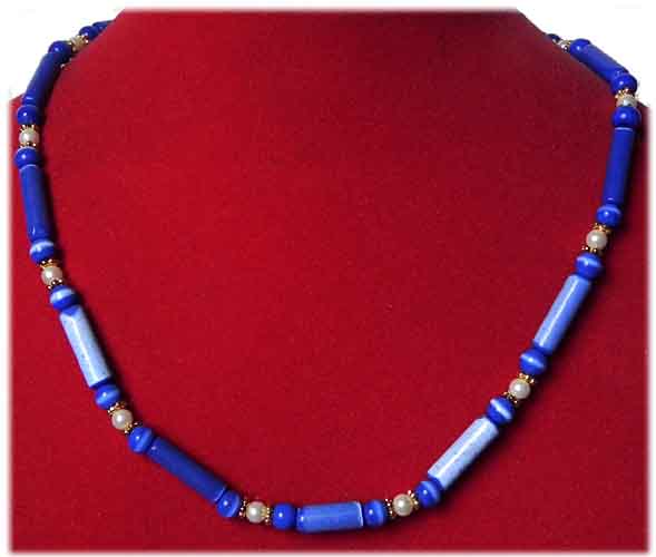 Perlenkette blue Monalisa