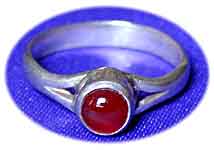 Silberring mit Karneol